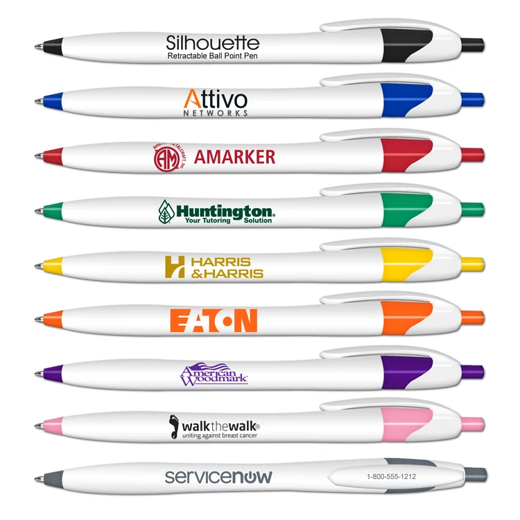 Silhouette Retractable Ballpoint Pen with Black Writing Ink 1