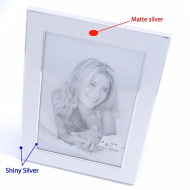 3.5 x 5" Aluminum 2Tone Photo Frame