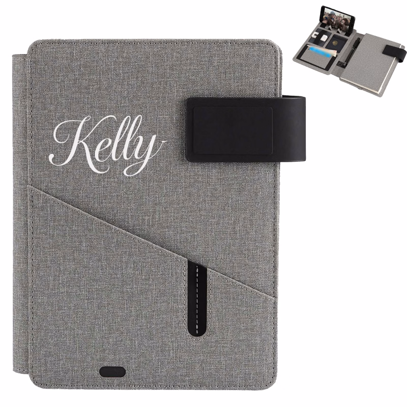 A5 Multifunction PU Leather Notebook w/ Power Bank