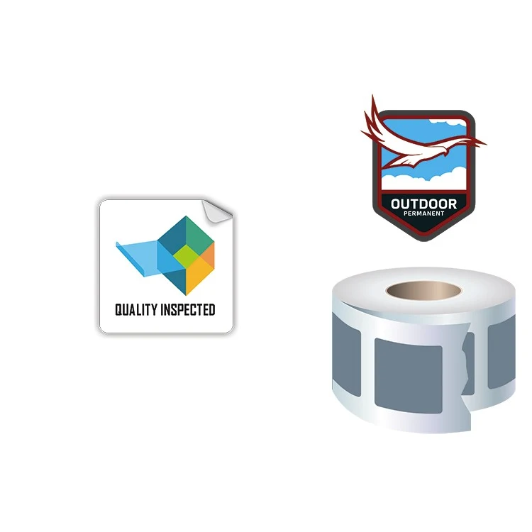 Roll Stickers / Decal - outdoor Permanent - 1x1 Square Shape 1