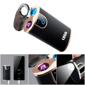 3 In 1 Dual E Arc Power Bank Lighter Flashlight 1