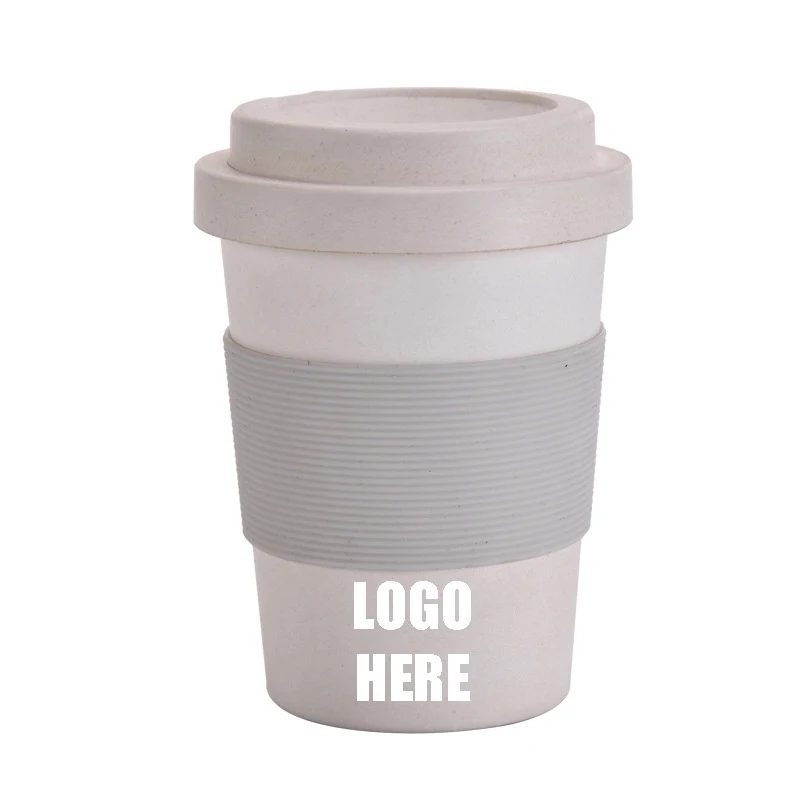 Custom 12 oz Bamboo Fiber Coffee Travel Tumbler 1