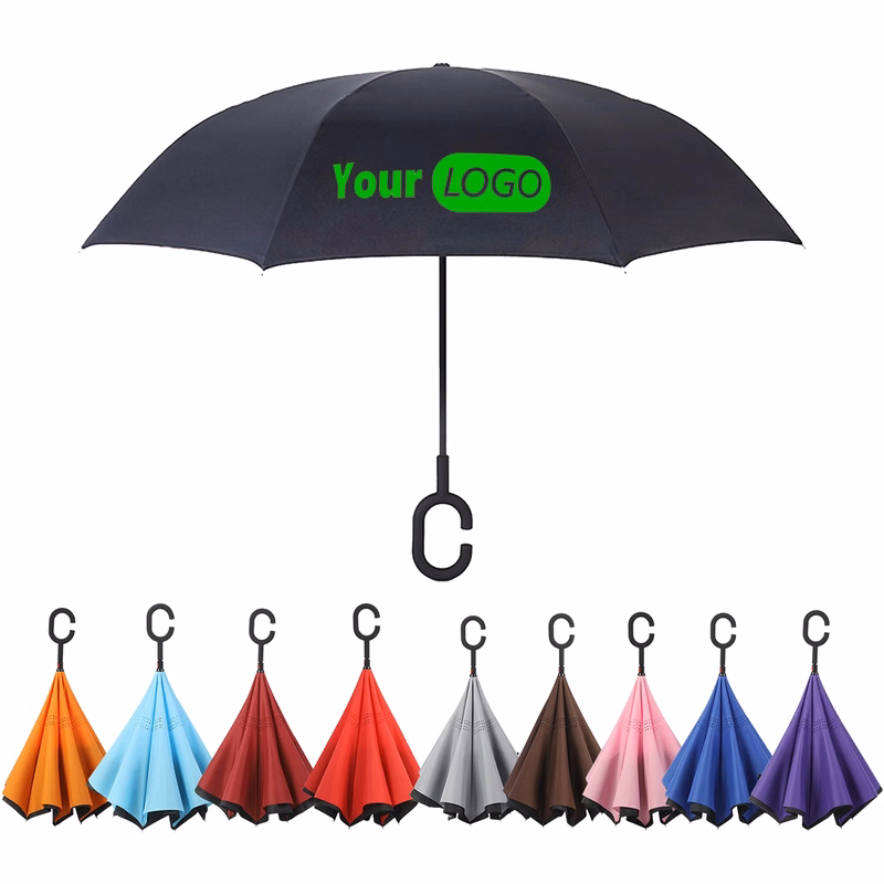 48" Arc Reverse Umbrella with C-Shaped Handle