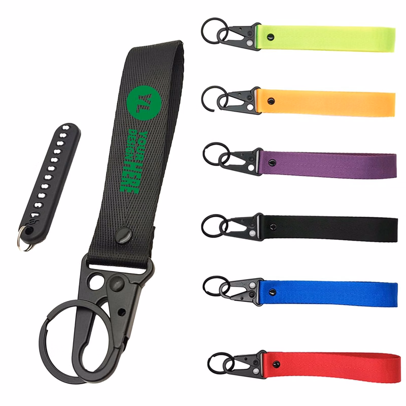 Webbing Keychain Wrist Strap With Number Tag