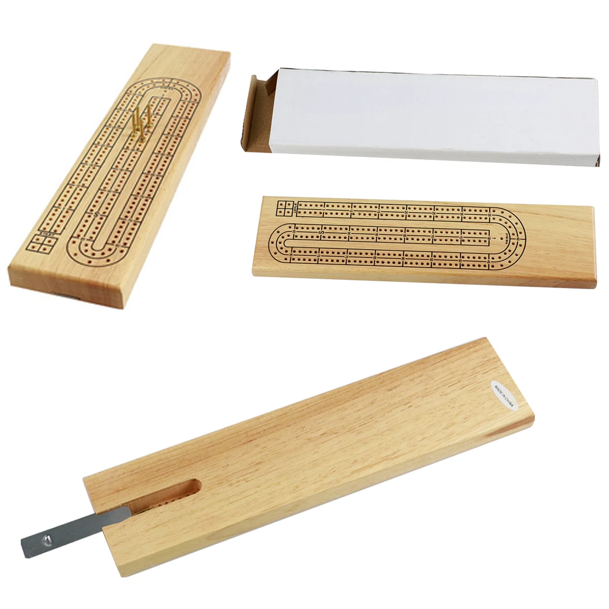 Cabinet Cribbage Board Game Set with 3 Track 1