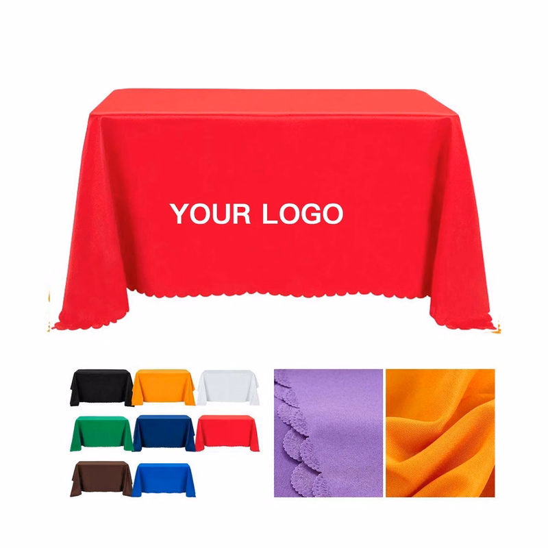 Durable 130x88 Table Throw with Logo Branding Area