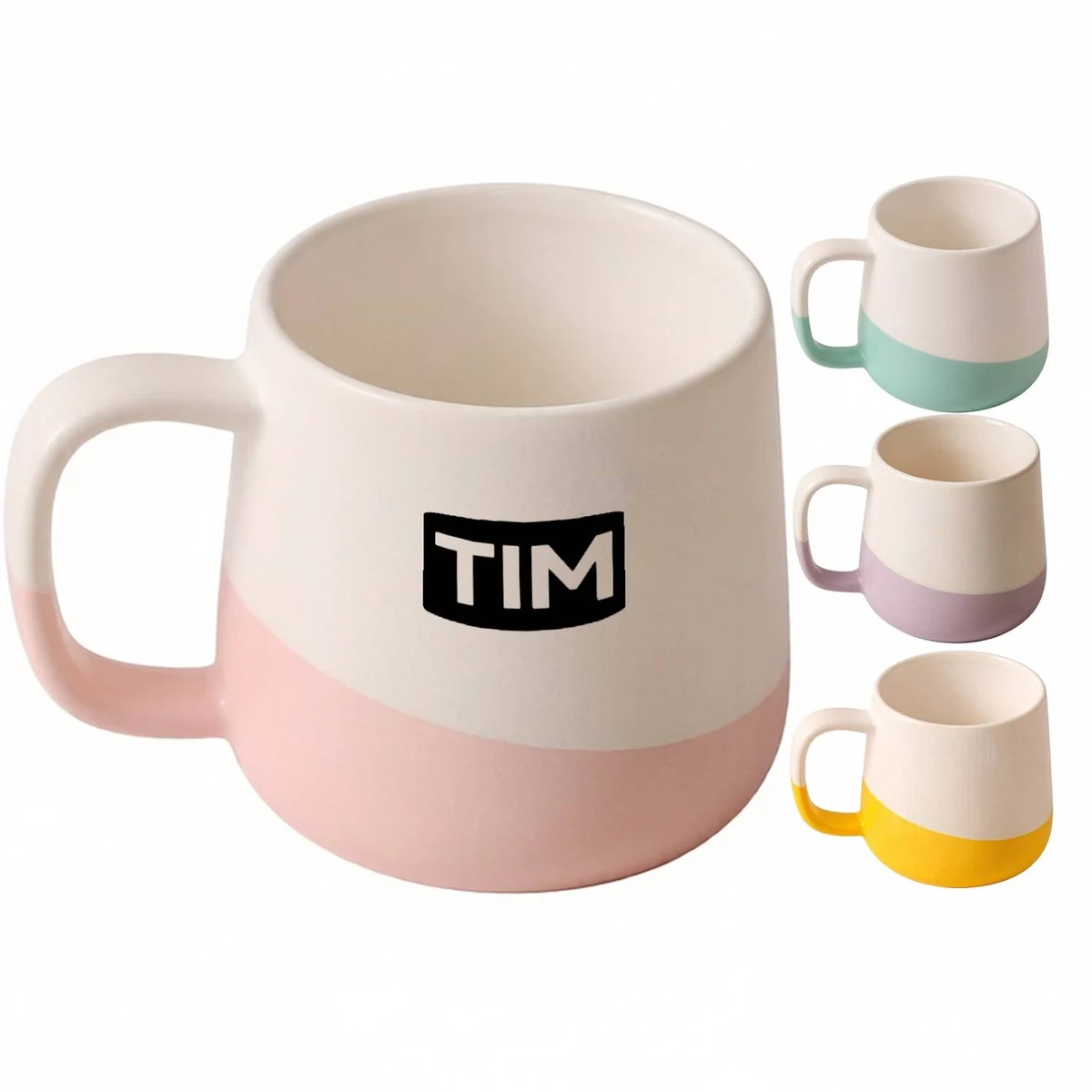 12oz Ribbed Ceramic Custom Mug 1