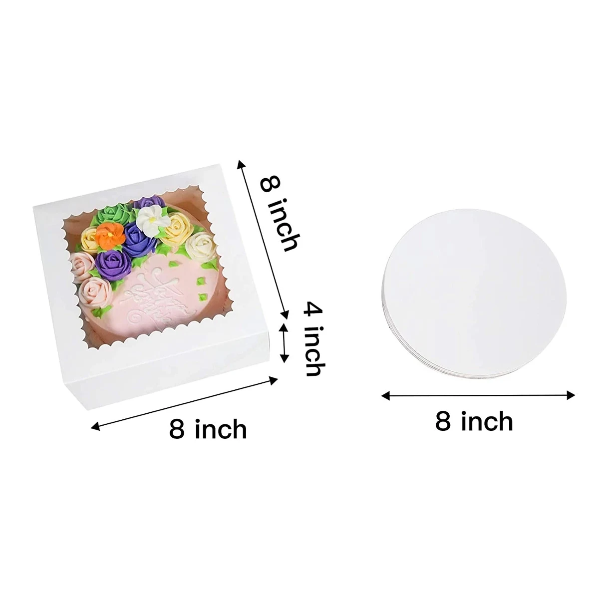 8 Inch Cake Box with Window 1