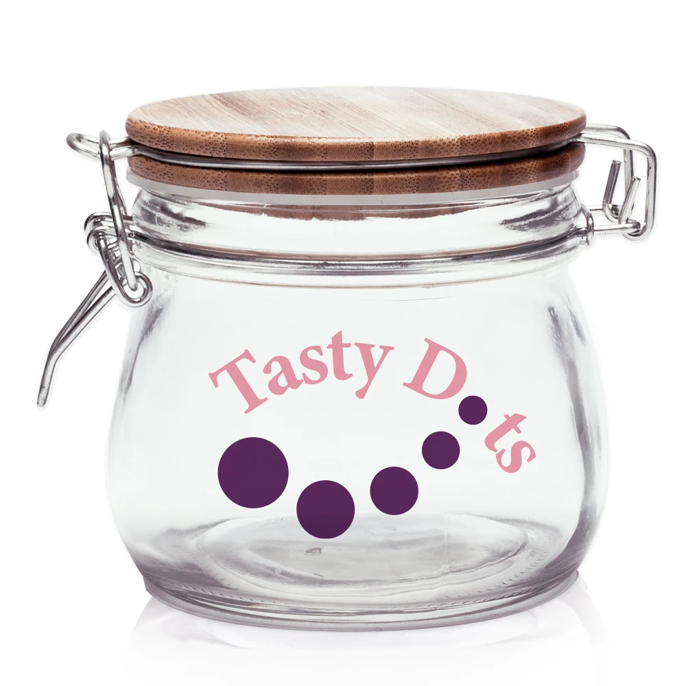 16 oz. Hearty Glass Storage Jar (2 Color Imprint) 1