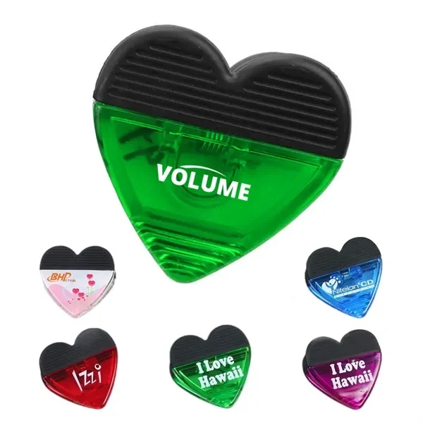 Custom Heart Shaped Metal Magnet Memo Clip with Bag Seal — Fridge Promo 1