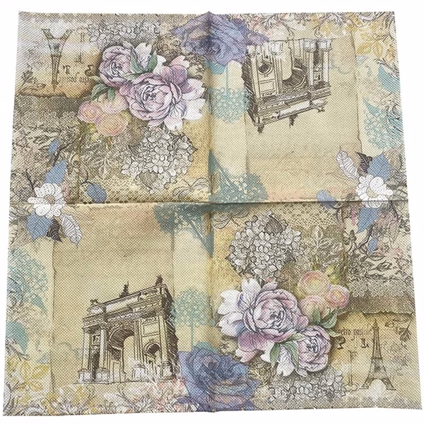 5" x 5" 3-Ply Full Color Beverage Napkins