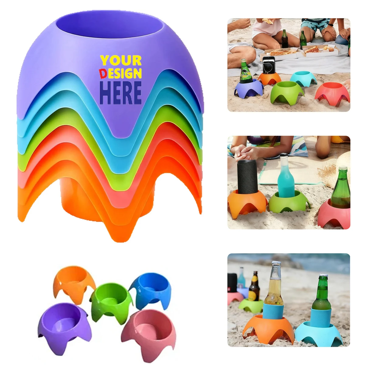 Beach Beverage Tray Outdoor Drink Rack 1