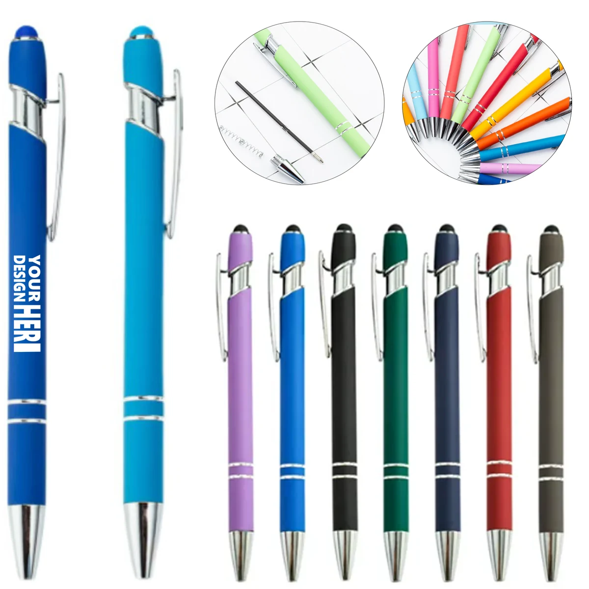 Soft Rubberized Grip Pen 1