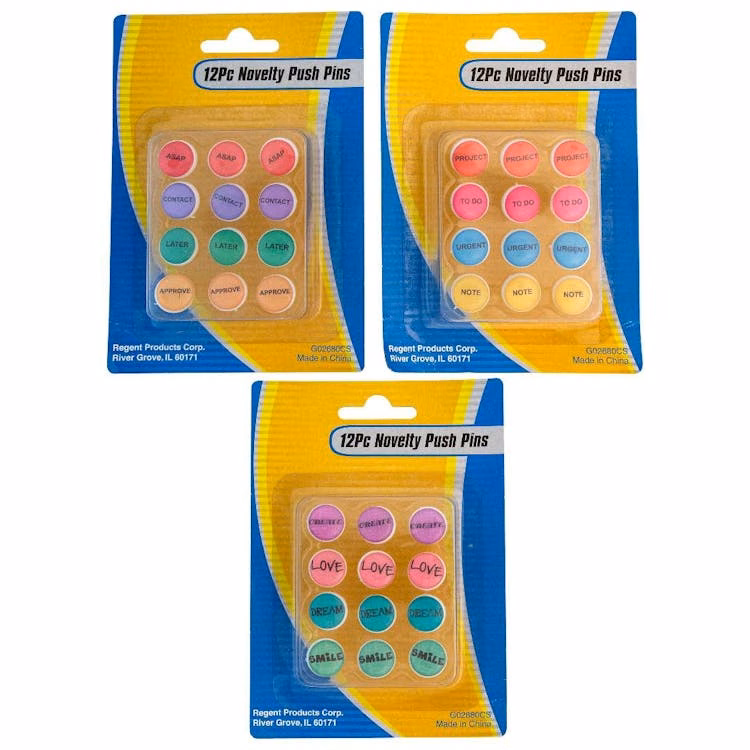 Novelty Push Pins - Assorted