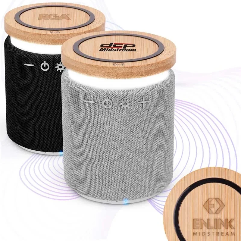 Lex Bamboo Wireless Speaker with Phone Charger 1