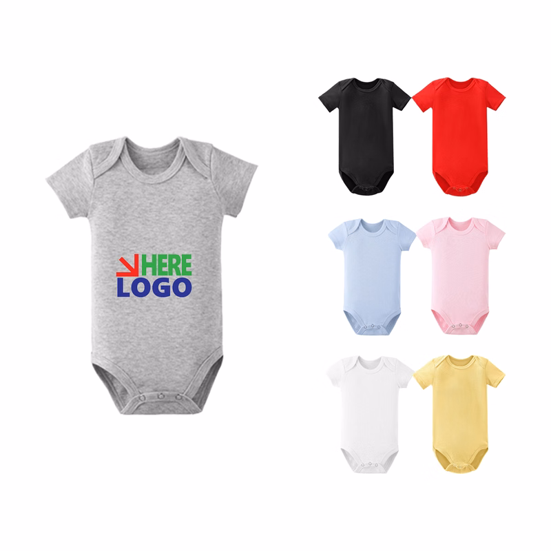 Short Sleeve Babysuit Cotton Unisex For Newborn