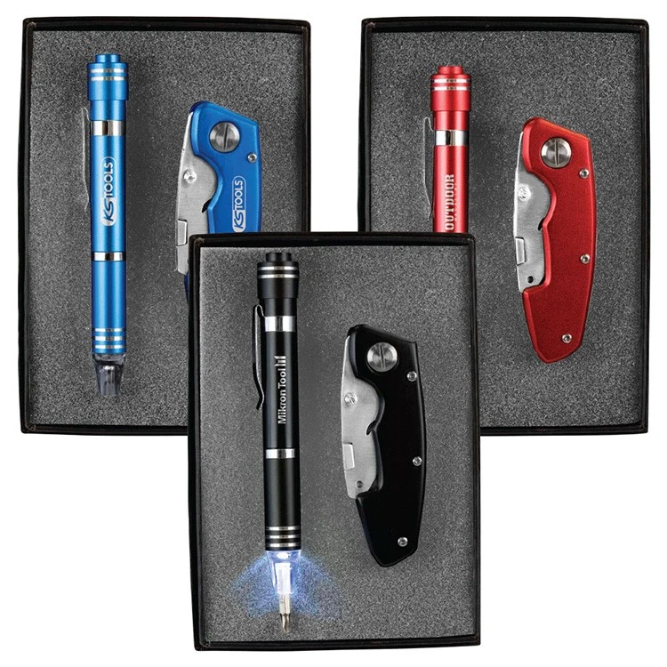 LED Screwdriver & Utility Cutter Gift Set 1