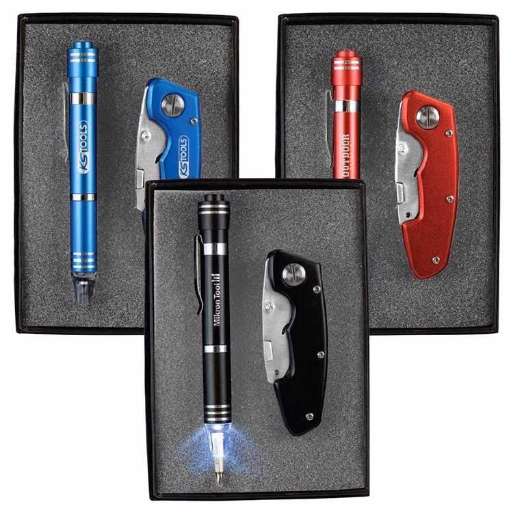 LED Screwdriver & Utility Cutter Gift Set