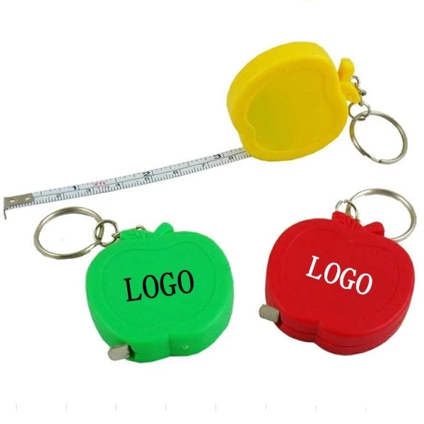 Apple Shaped Tape Measure Keychain 1