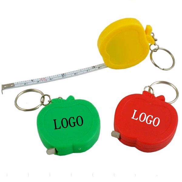 Apple Shaped Tape Measure Keychain