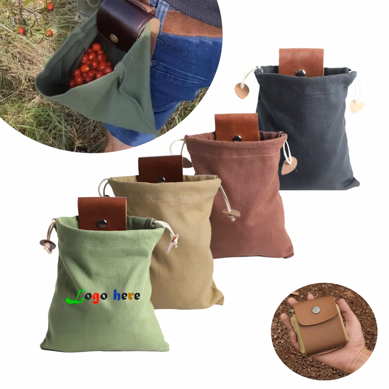 Full Color Foldable Garden Canvas Fruit Picking Bag