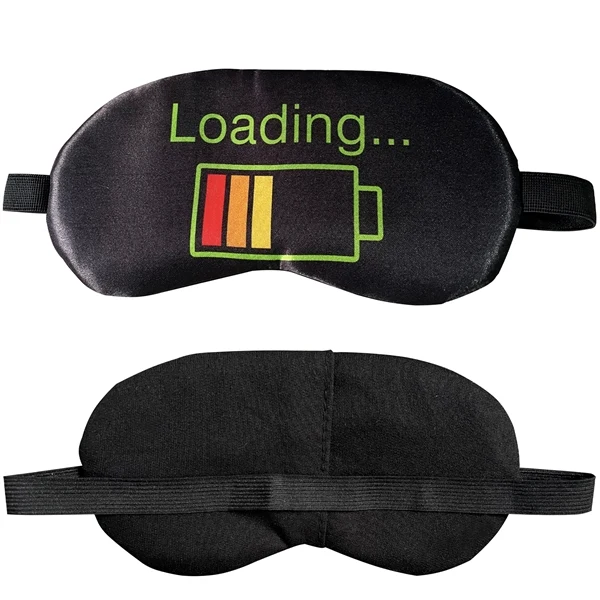 Custom 7.5 Inch Satin Sleep Eye Mask with Sponge Padding — Travel & Hospitality Gift 1