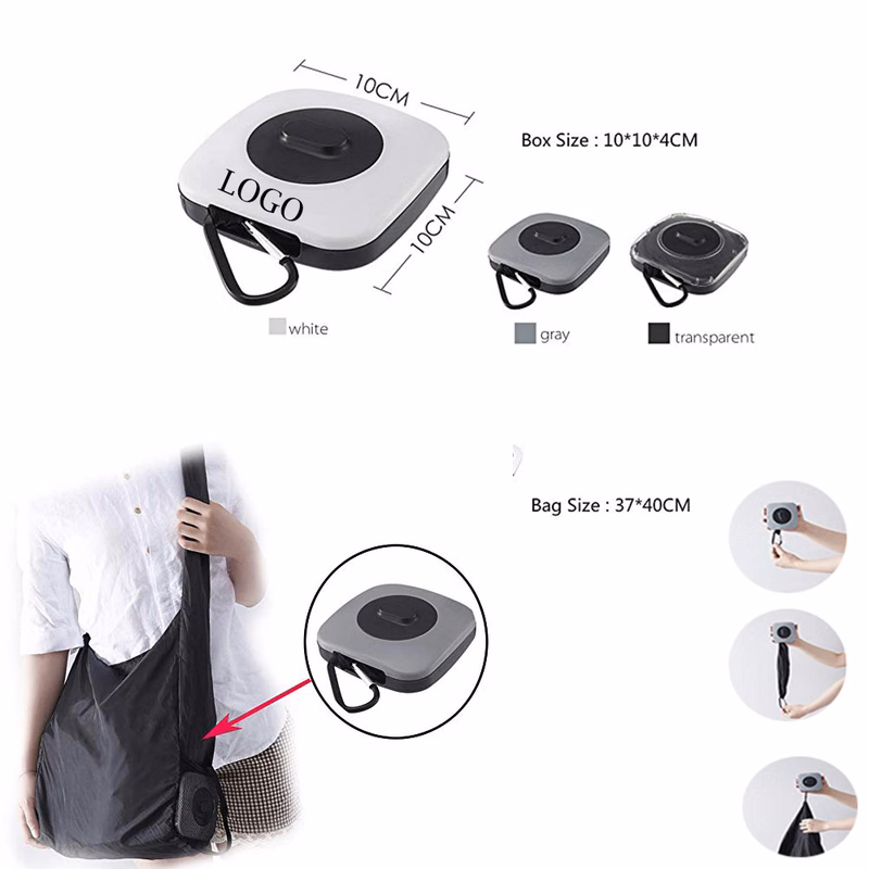 Reusable Grocery Shopping Tote Bag In a Case With Hook
