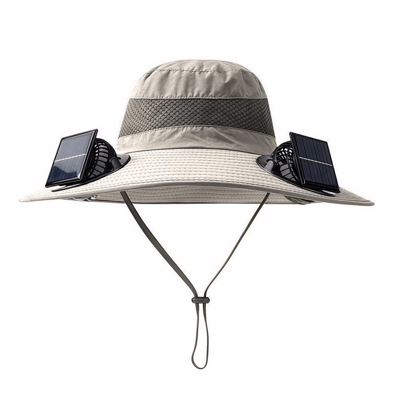 Solar Fan Hat with Long-Last Lithium Battery