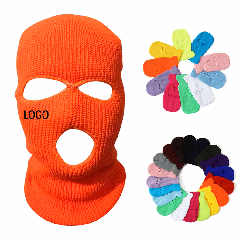 Unisex 3 Hole Knitted Full Face Balaclava Cold Weather