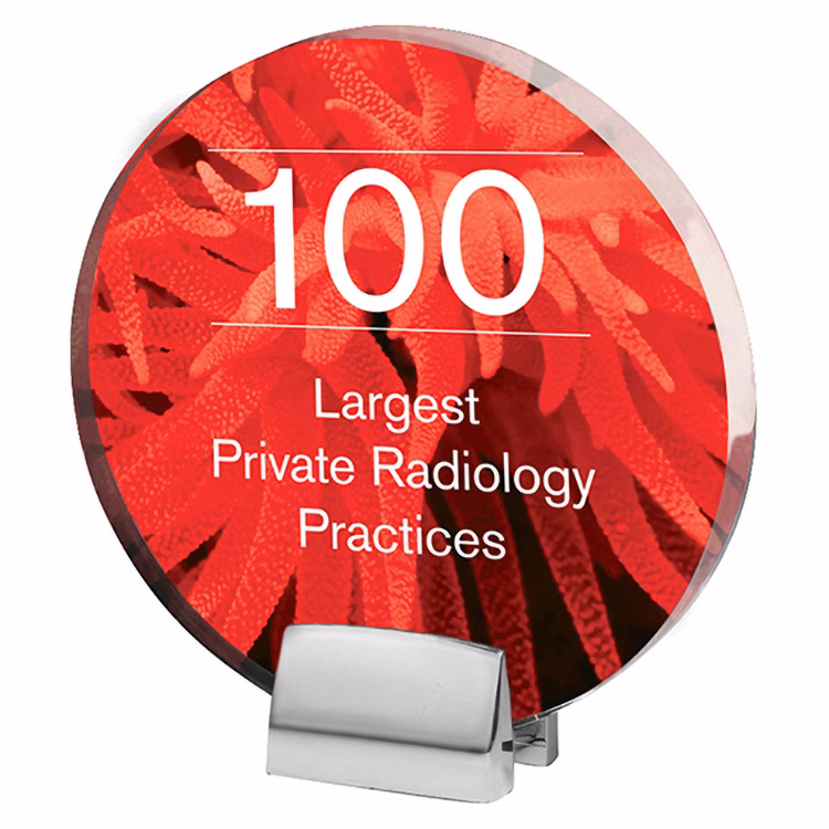 PhotoImage Round Award w/ Chrome Base (6 1/2"x 3/4")
