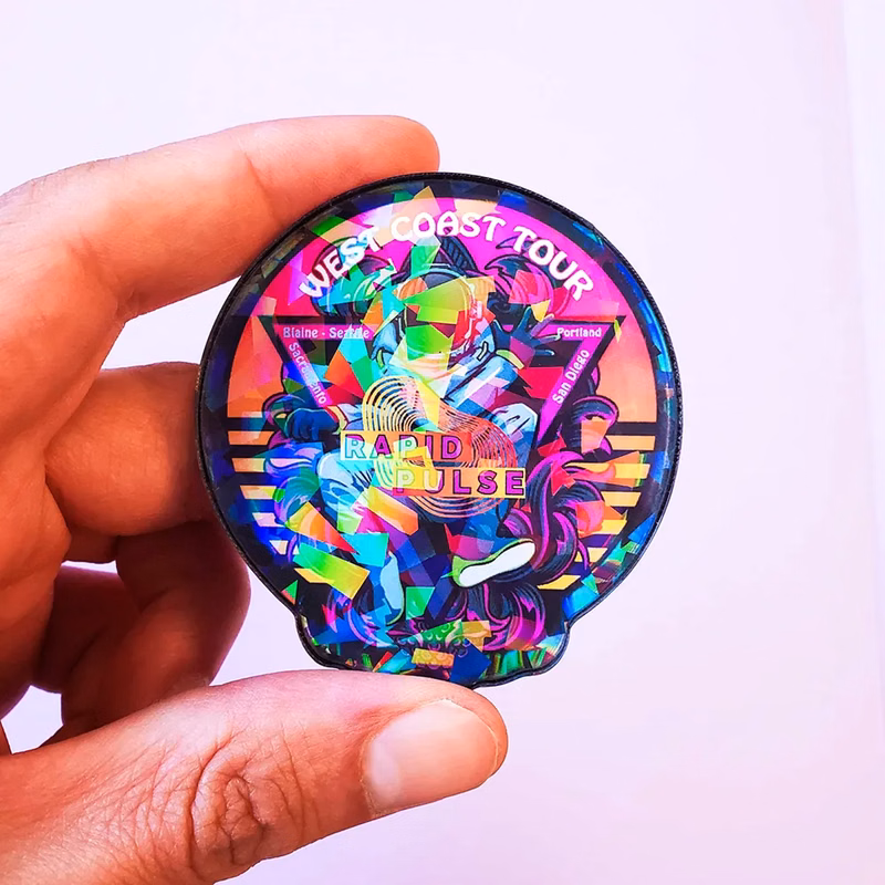 1/4" Acrylic Cracked Ice Holographic Magnet