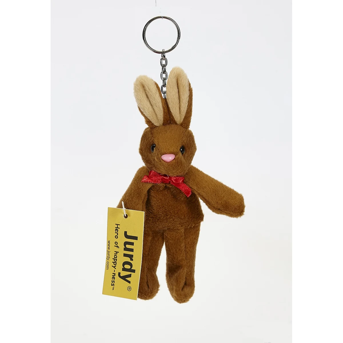 Stuffed Animal Keychain- Bunny, Brown 1
