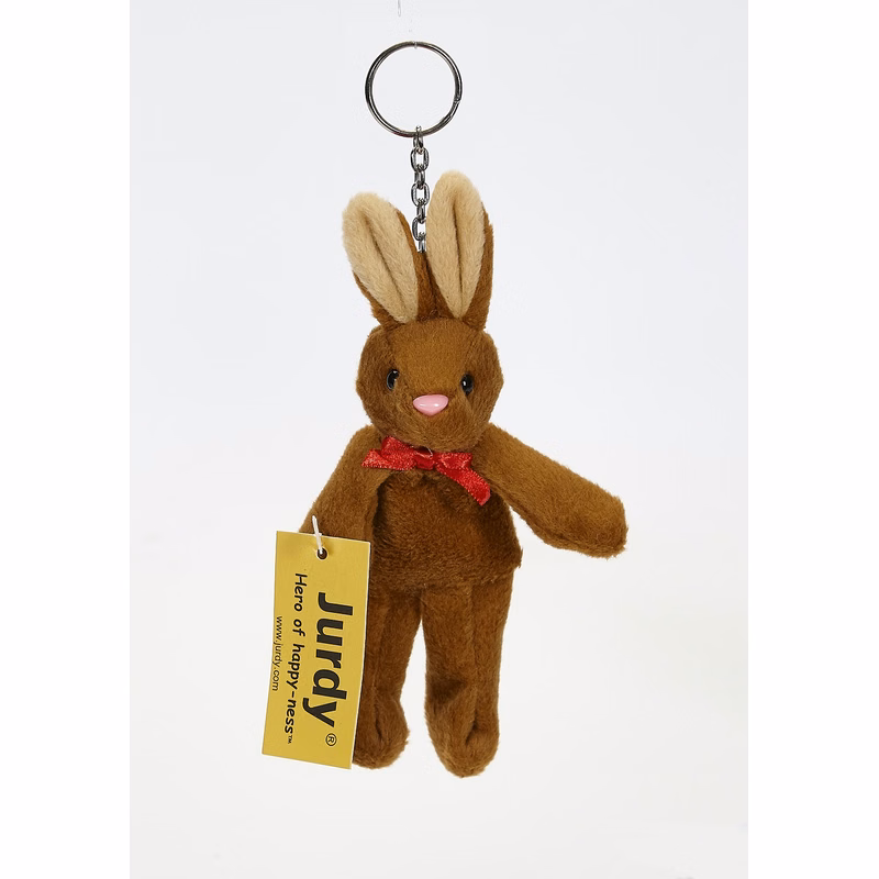 Stuffed Animal Keychain- Bunny, Brown