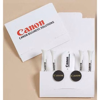Tiger Tee Golf Outing Packet w/ Four Tees, 2 Markers & 1 Divot Caddy
