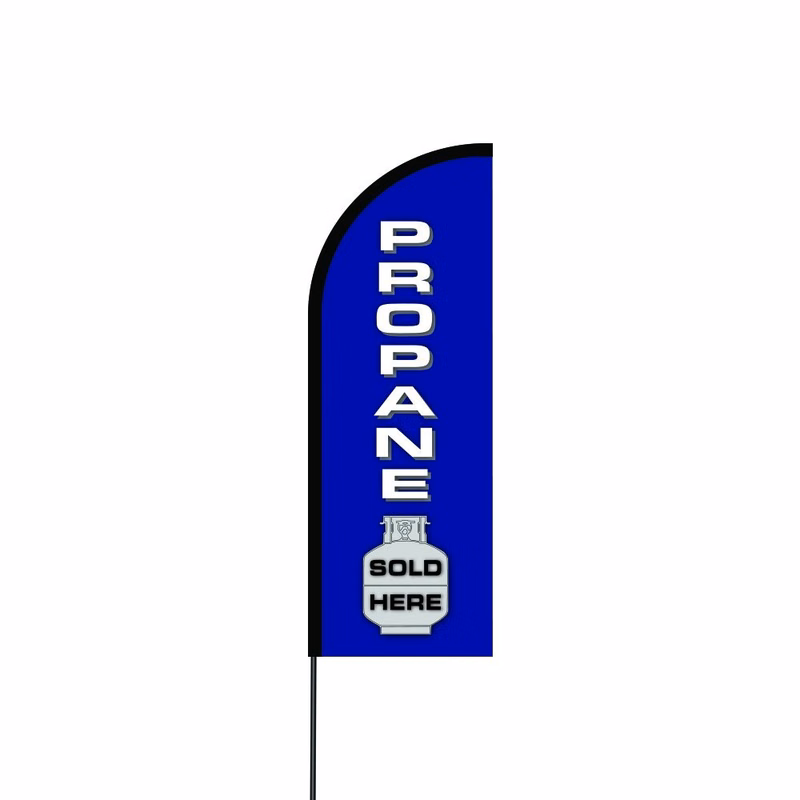 Propane Sold Here Flag Kit Hardware 11' Feet Feather Flag Sign Outdoor Banner