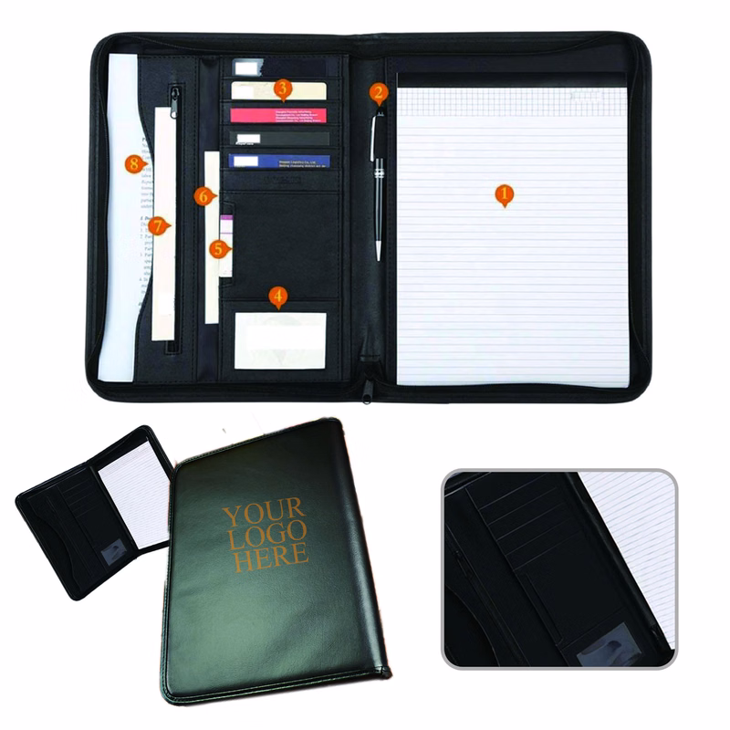 Leather Zippered Padfolio