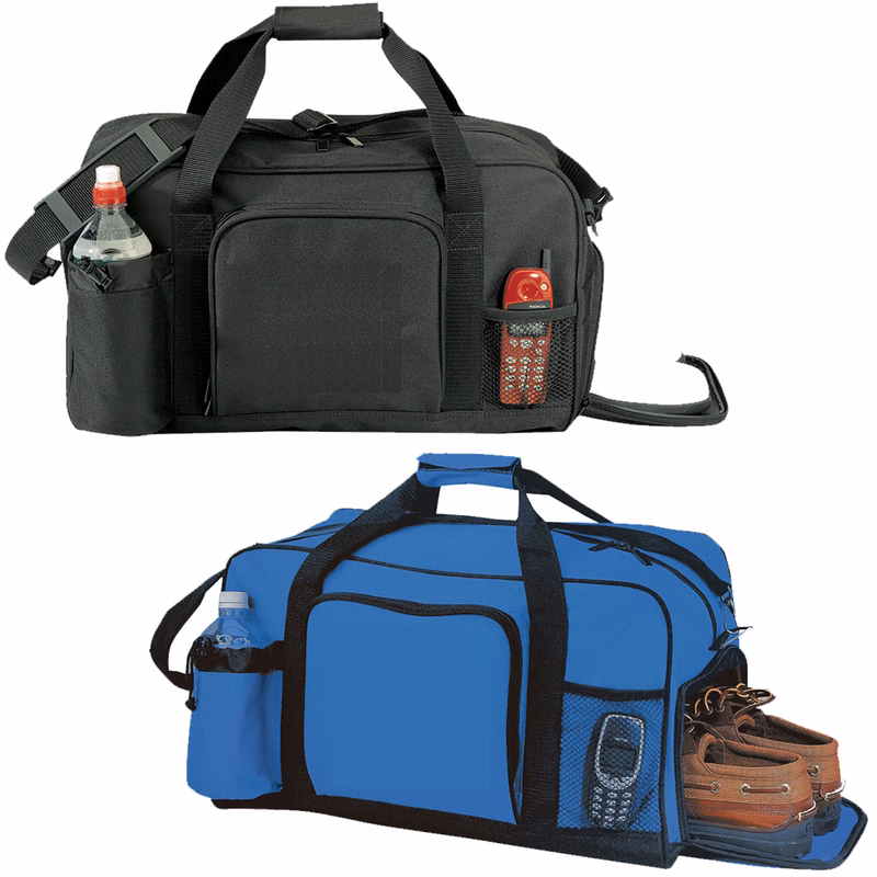 Polyester Duffel Bag with Shoe Storage