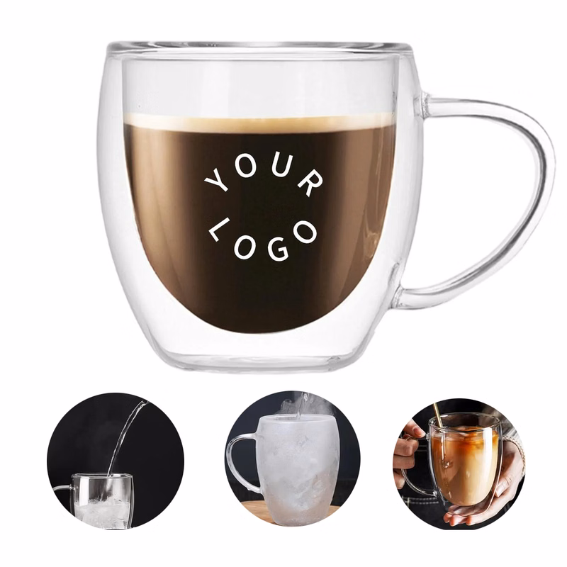 Microwave Safe 9oz Glass Tea Cup for Everyday Use