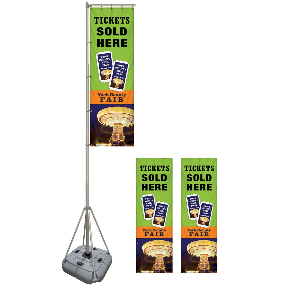 10' Giant Flagpole Kit Double Sided 1