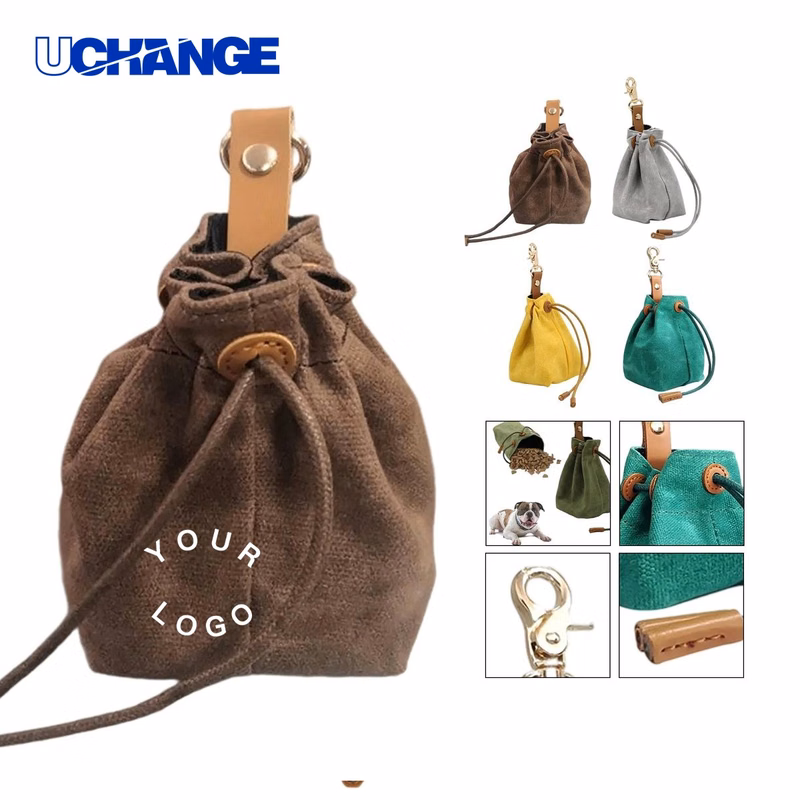 Felt Dog Treat Pouch with Hook Compact Snack Holder