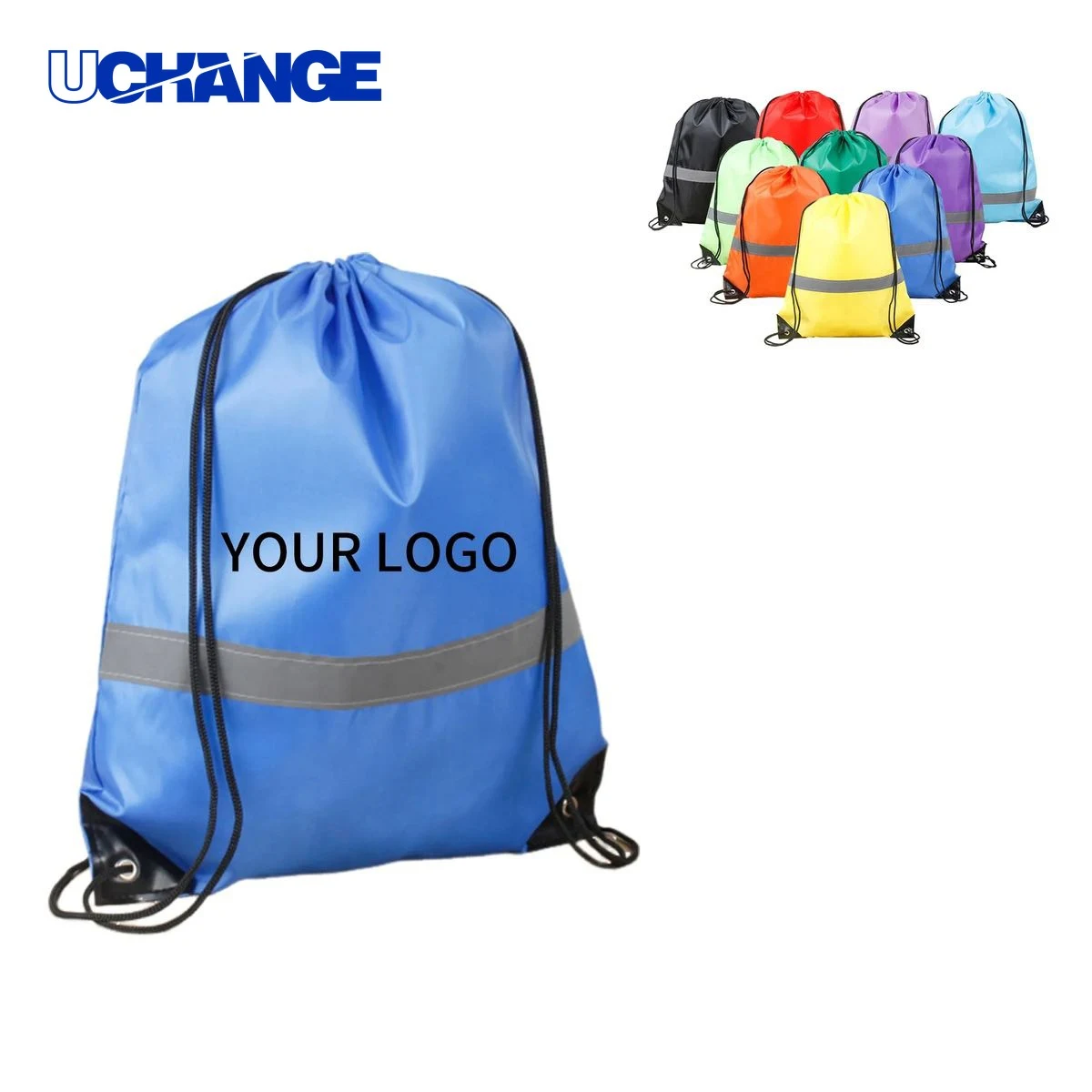 Neon Drawstring Bag Backpack Vibrant for Sports and Travel 1