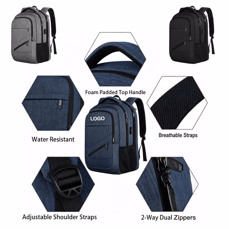 18 Inch Business Laptop Backpack with USB Charging Port