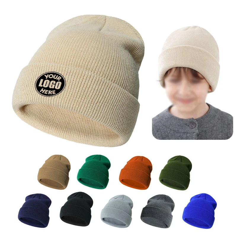 Custom Kids Woolen Knitted Beanie 1