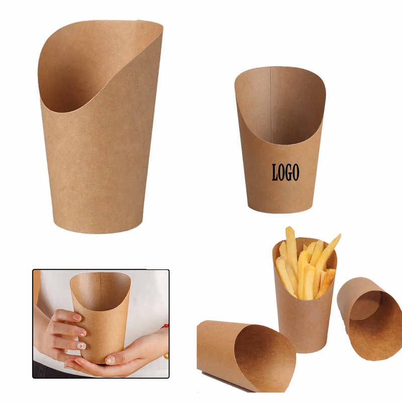 Disposable Kraft Paper French Fry Cup