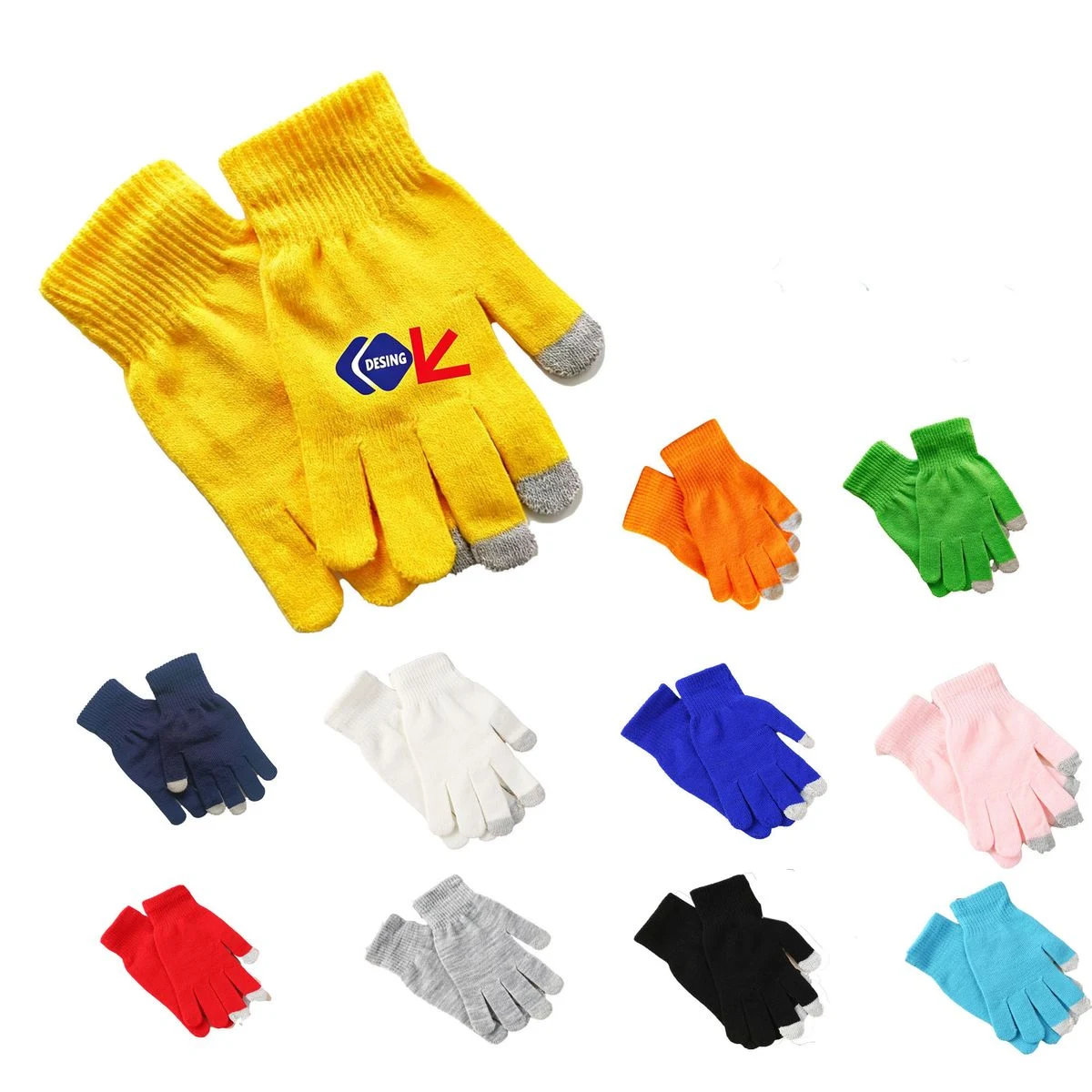 Custom Printed Touchscreen Winter Gloves 1