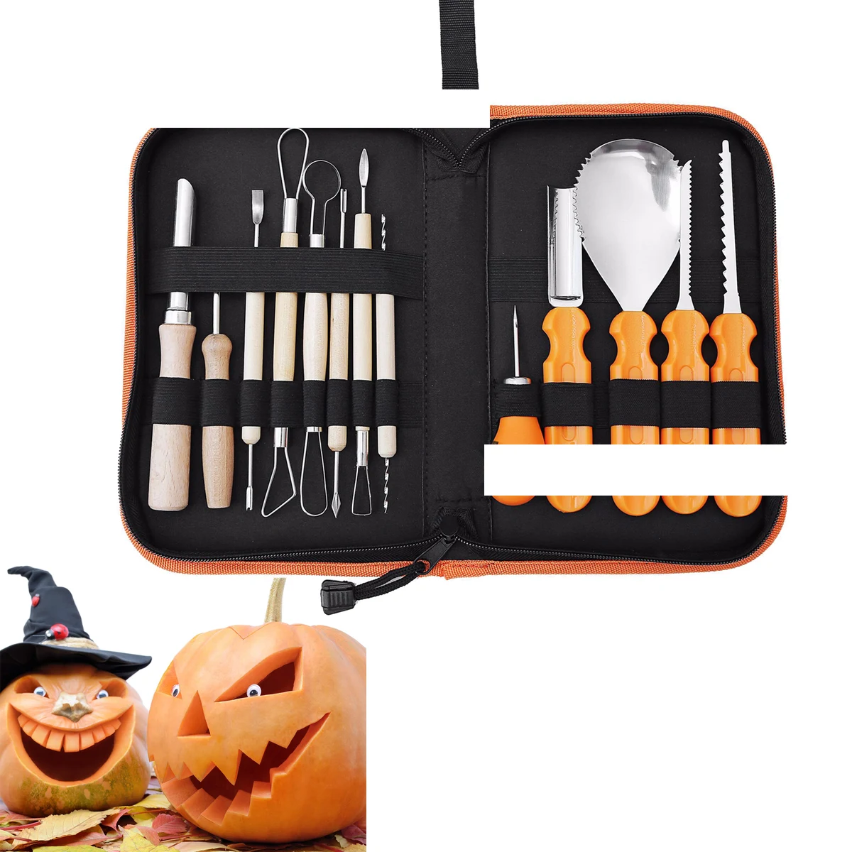 14 Piece Halloween Pumpkin Carving Kit 1