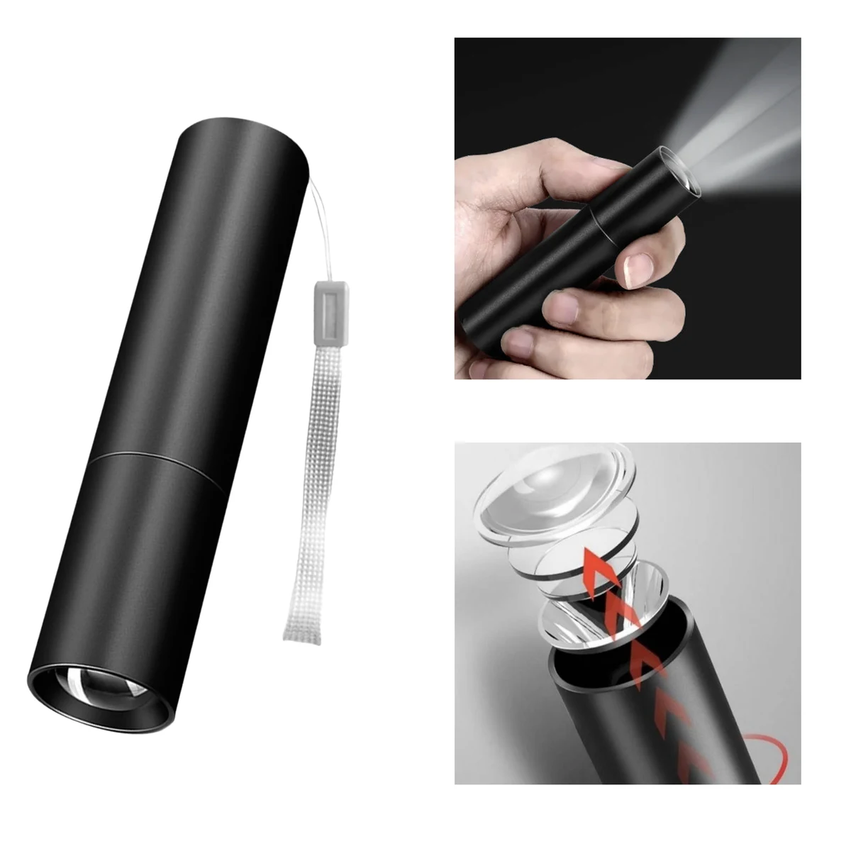 MOQ 10 PCS Durable Portable Adjustable Flashlight 1