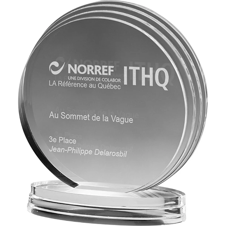 Circle Legend Award (5 1/4"x 5 3/4"x 3/4") Laser Engraved 1