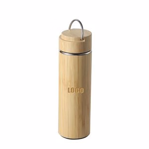 500ml Bamboo Encased Stainless Steel Cup With Double Wall Insulation
