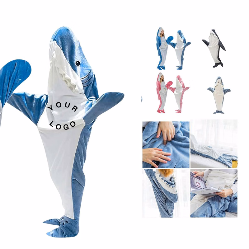 Warm Shark Costume Blanket for Adults and Kids
